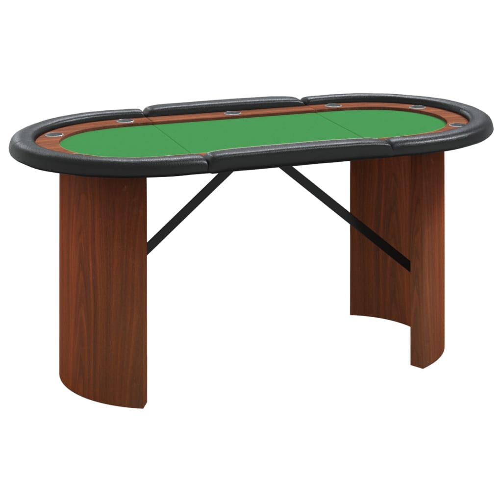 vidaXL Stół pokerowy dla 10 osób, zielony, 160x80x75 cm