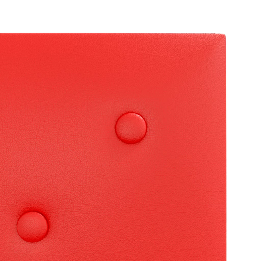 vidaXL Panele ścienne, 12 szt., czerwone, 30x30 cm, sztuczna skóra