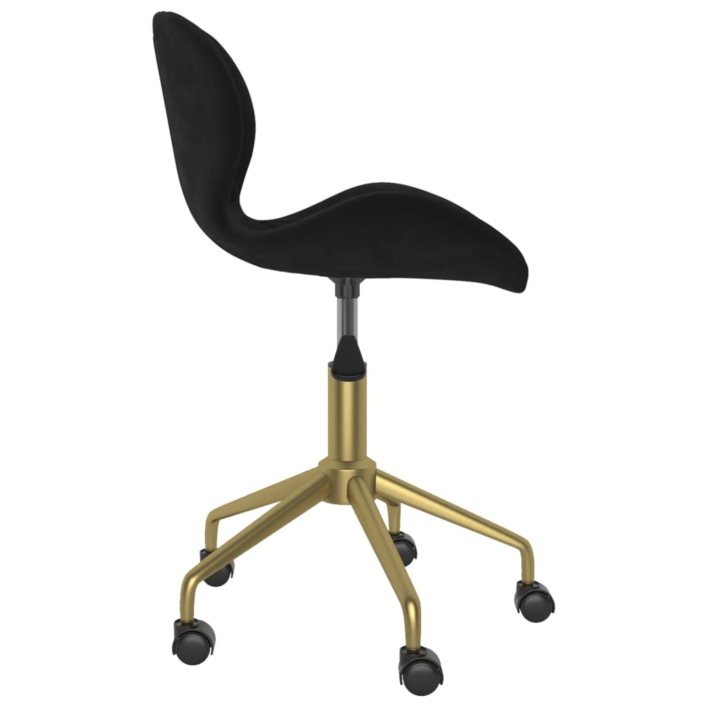 vidaXL Obrotowe krzesło biurowe, czarne, obite aksamitem