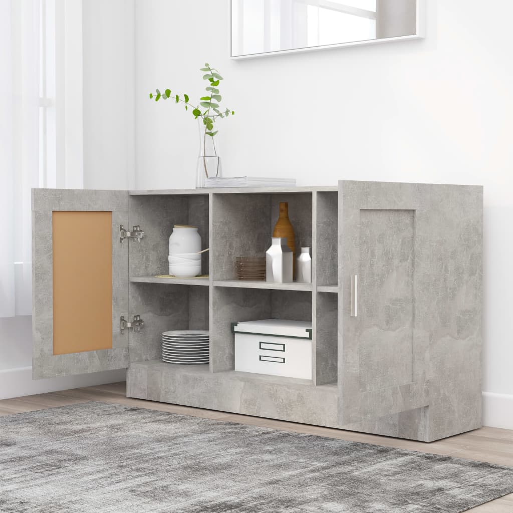 vidaXL Szafka, szarość betonu, 120x30,5x70 cm, materiał drewnopochodny