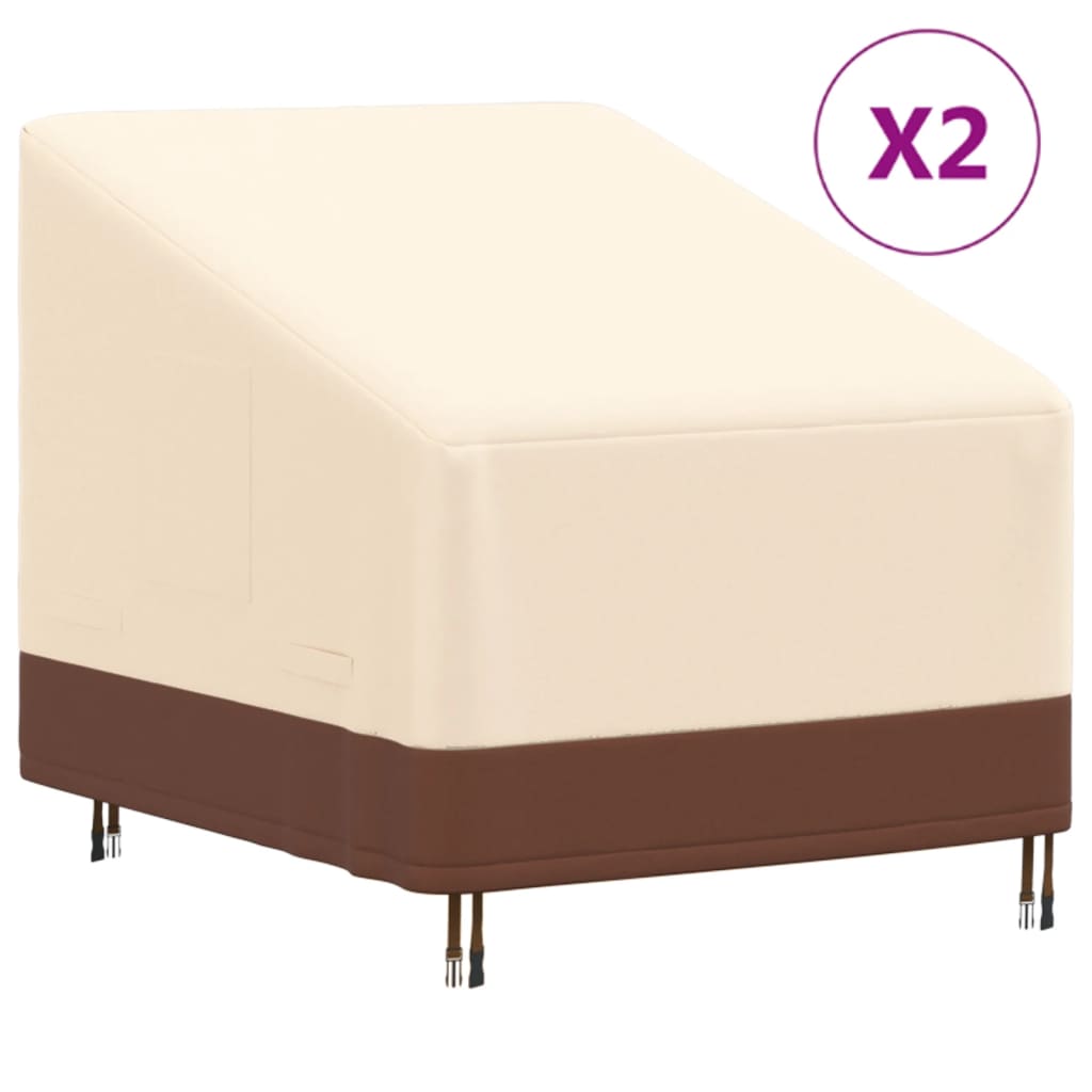 vidaXL Pokrowce na fotele ogrodowe, 2 szt., 79x97x48/74cm, Oxford 600D