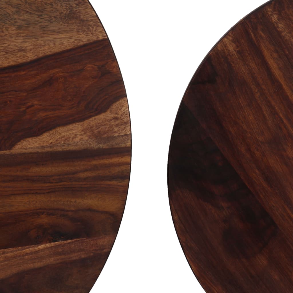 vidaXL Zestaw 2 stolików kawowych, lite drewno sheesham, 60x35 cm