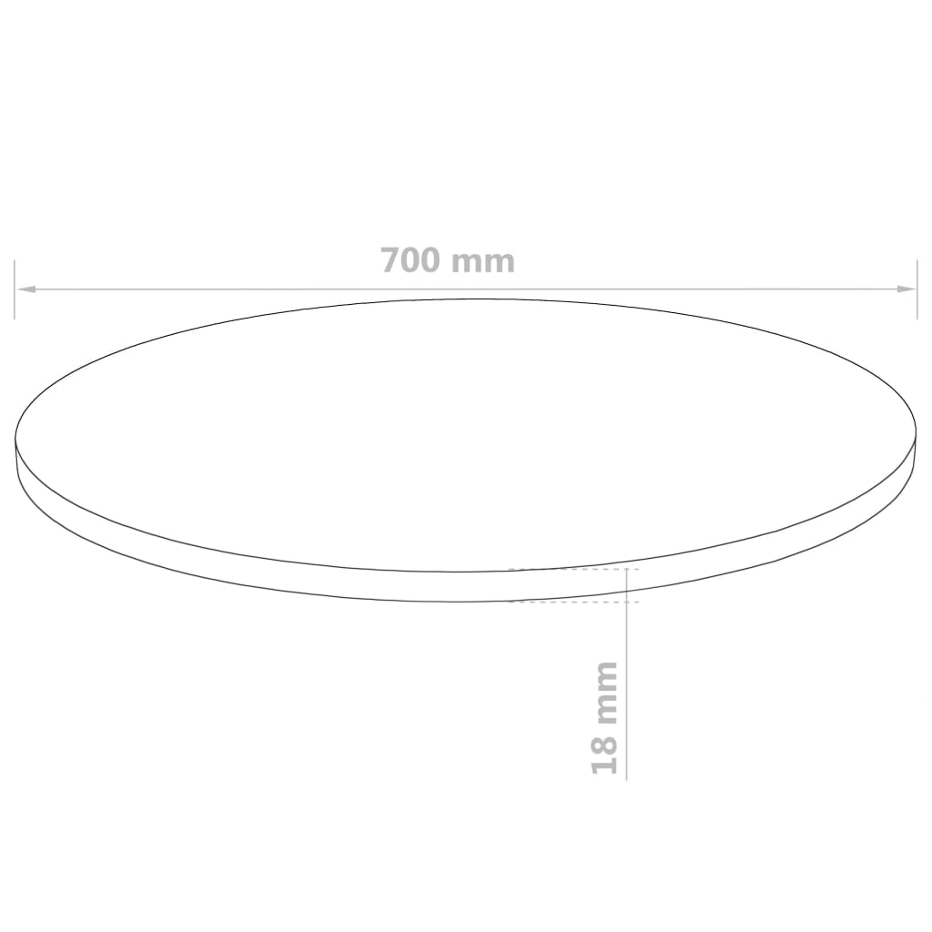 vidaXL Blat stołu, okrągły, MDF, 700 x 18 mm