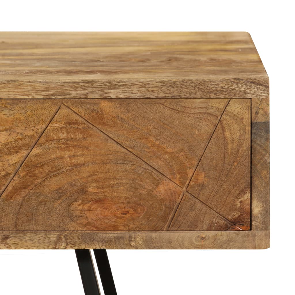 vidaXL Biurko z szufladami, lite drewno mango, 110 x 50 x 76 cm