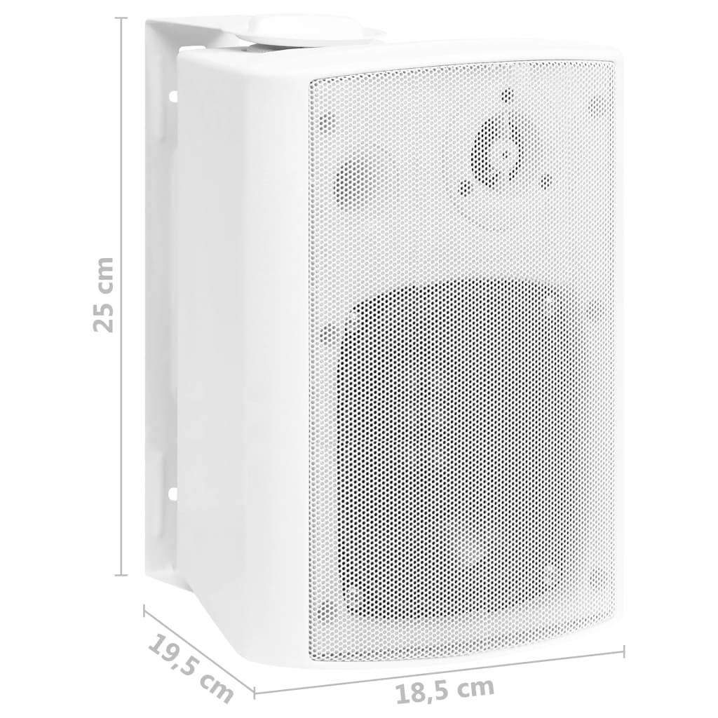 vidaXL Głośniki stereo do montażu na ścianie, 2 szt., białe, 100 W