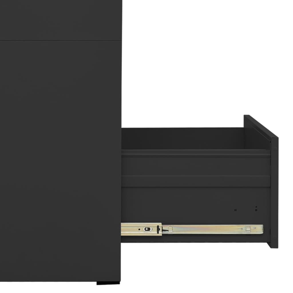 vidaXL Szafka kartotekowa, antracytowa, 46x62x72,5 cm, stalowa