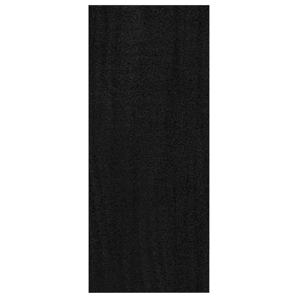 vidaXL Regał na książki, czarny, 40x30x71,5 cm, lite drewno sosnowe