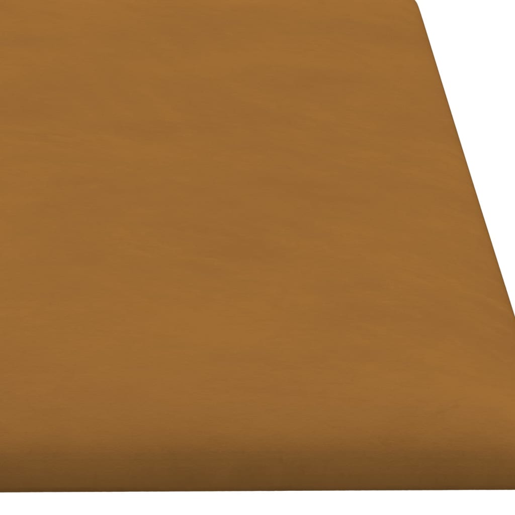vidaXL Panele ścienne, 12 szt., brązowe, 60x15 cm, aksamit, 1,08 m²