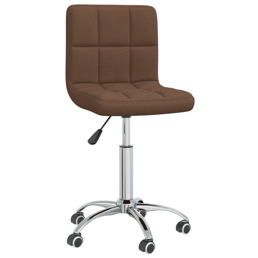 vidaXL Obrotowe krzesła stołowe, 2 szt., brązowe, obite tkaniną
