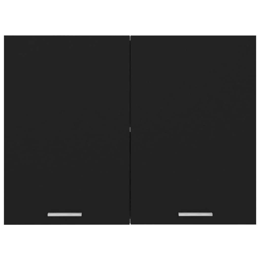 vidaXL Szafka wisząca, czarna, 80x31x60 cm, materiał drewnopochodny