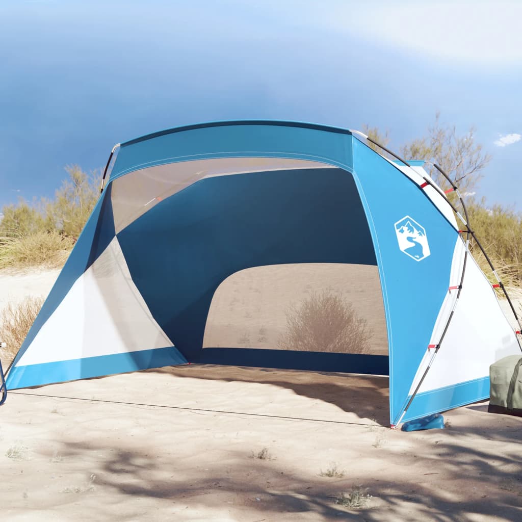 vidaXL Namiot plażowy, niebieski, 274x178x170/148 cm, 185T, tafta