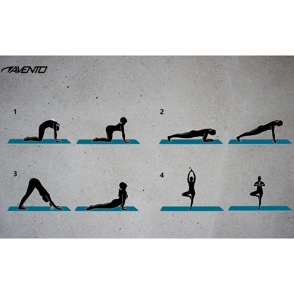 Avento Mata do jogi i ćwiczeń, podstawowa, czarna