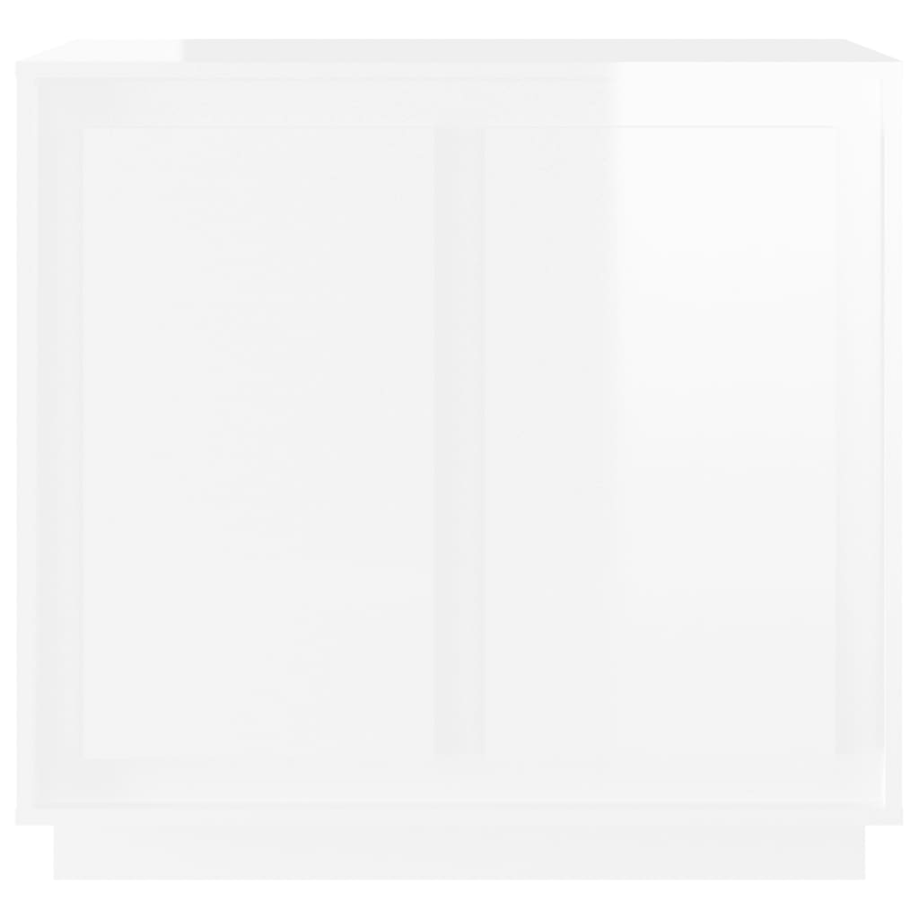 vidaXL Szafka, biała z połyskiem, 80x34x75 cm, materiał drewnopochodny