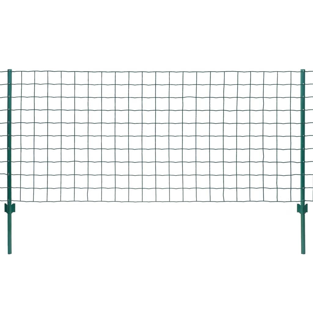 vidaXL Euro ogrodzenie, stalowe, 20 x 1 m, zielone