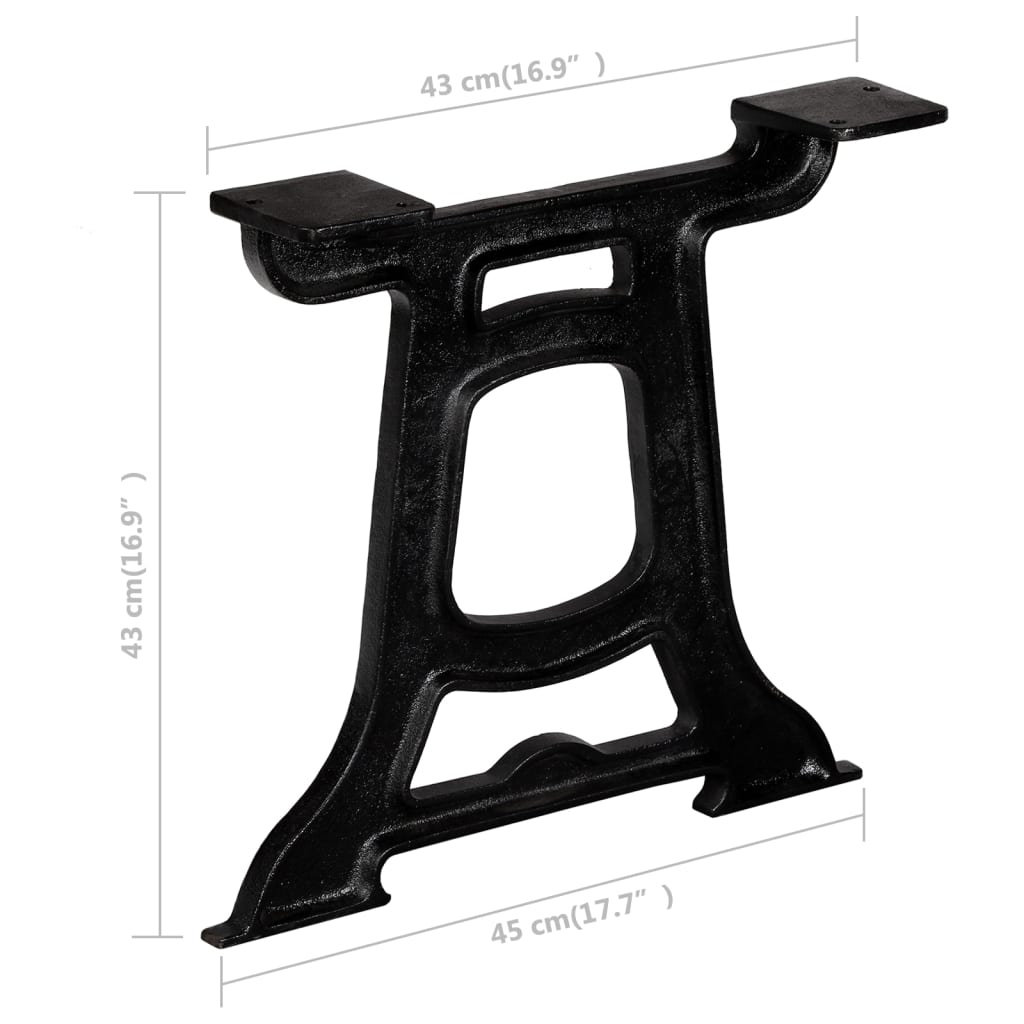 vidaXL Nogi do stolika kawowego w kształcie litery Y, 2 szt., żeliwo