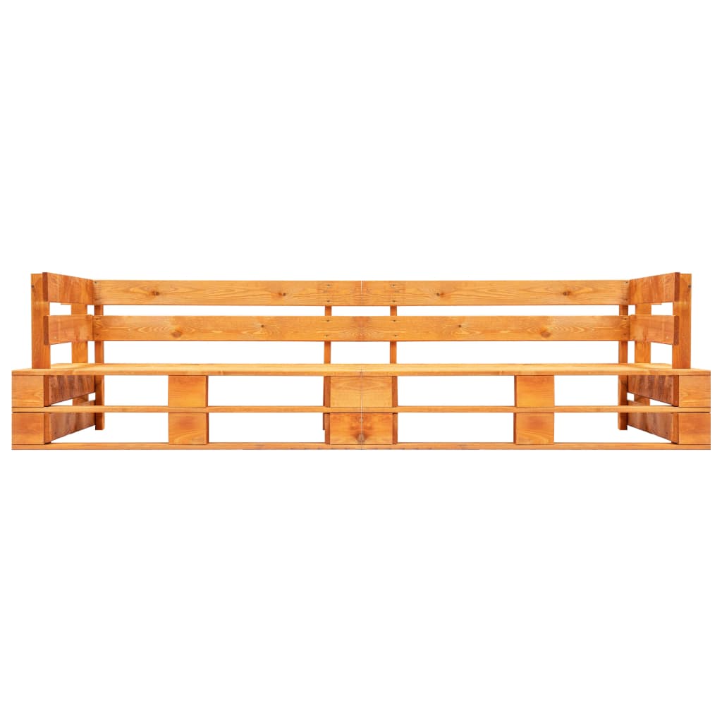 vidaXL Ogrodowa sofa 2-osobowa z palet, miodowy brąz, drewno