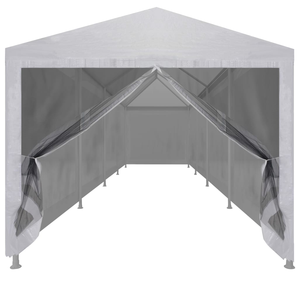 vidaXL Namiot imprezowy z 10 siatkowymi ściankami, 12 x 3 m