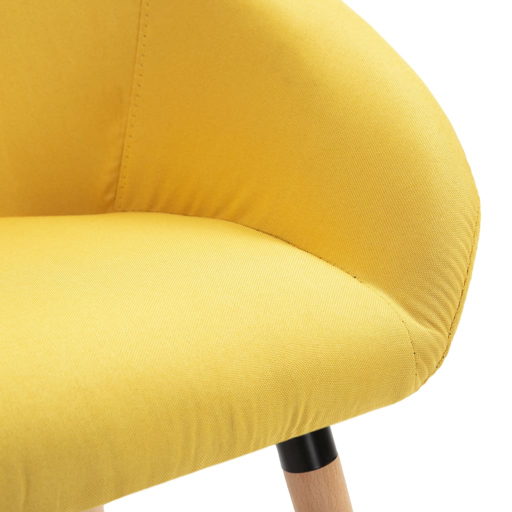 vidaXL Krzesła do jadalni, 6 szt., żółte, tapicerowane tkaniną