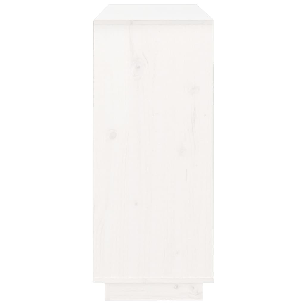 vidaXL Szafka, biała, 104,5x34x80 cm, lite drewno sosnowe