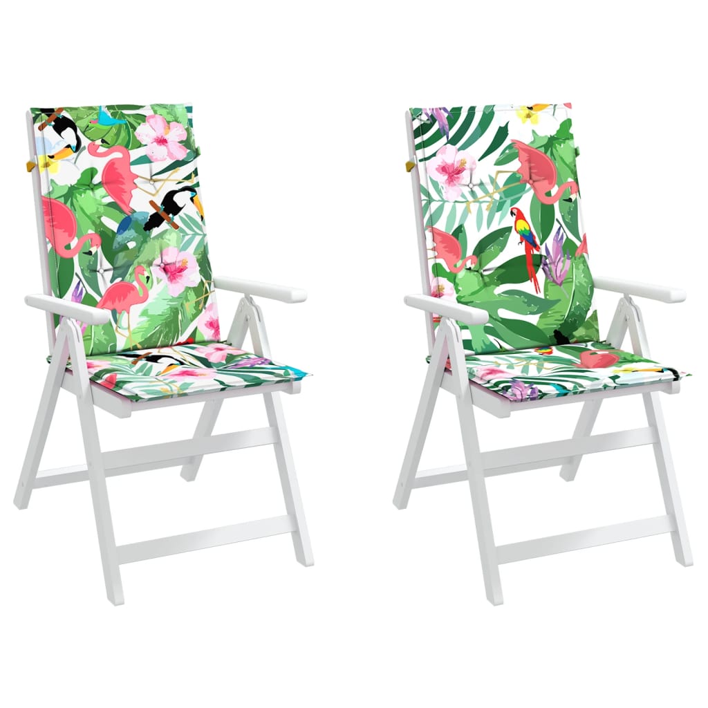 vidaXL Poduszki na krzesła ogrodowe, 2 szt., kolorowe, 120x50x3 cm