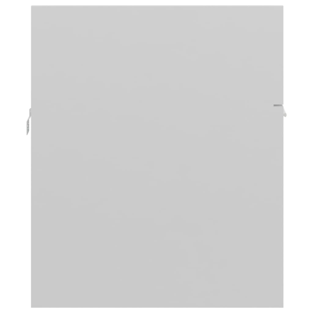 vidaXL Szafka pod umywalkę, biała, wysoki połysk, 90x38,5x46 cm, płyta