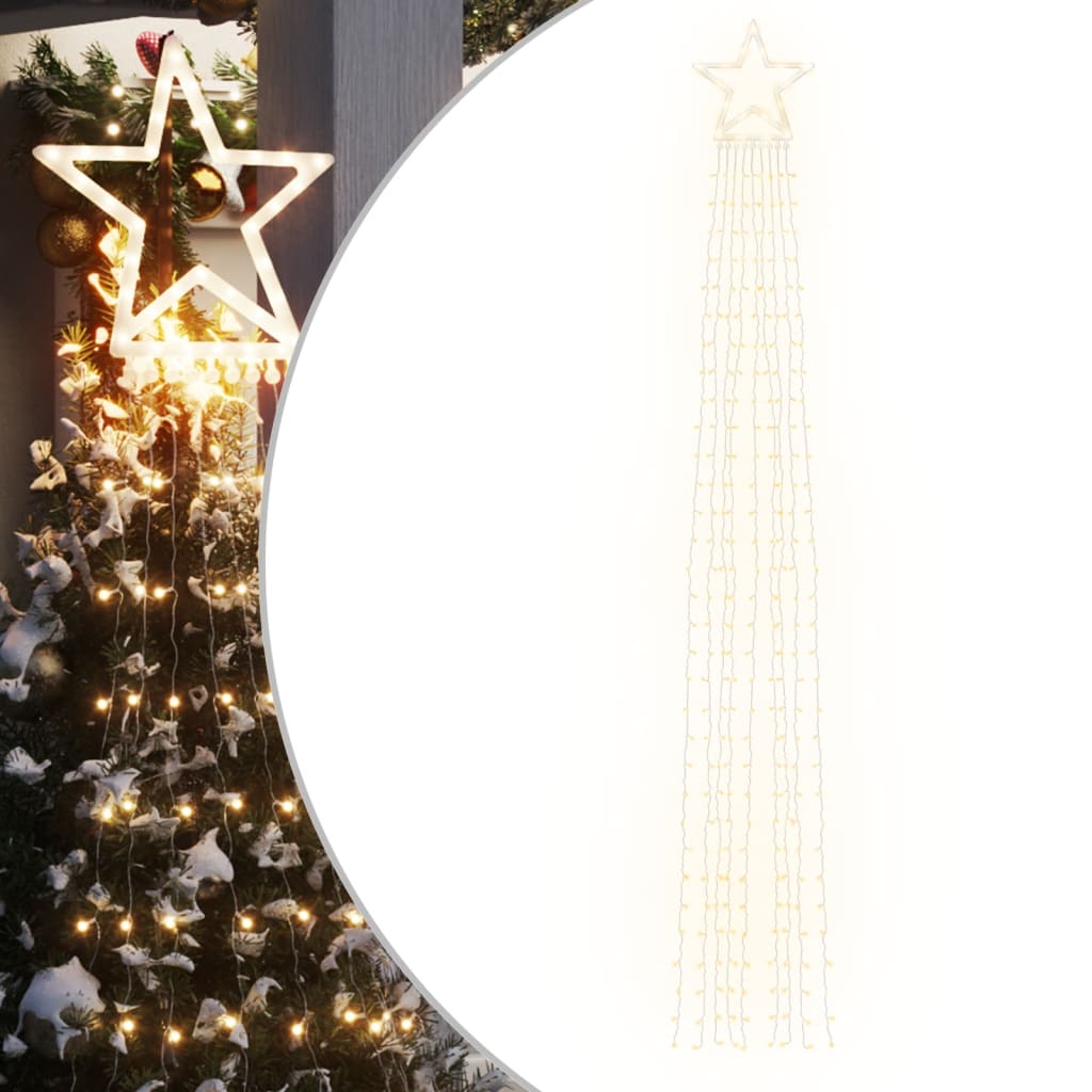 vidaXL Lampki choinkowe, 320 LED, ciepłe białe światło, 375 cm