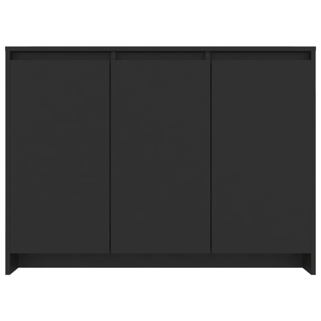 vidaXL Szafka, czarna, 102x33x75 cm, płyta wiórowa
