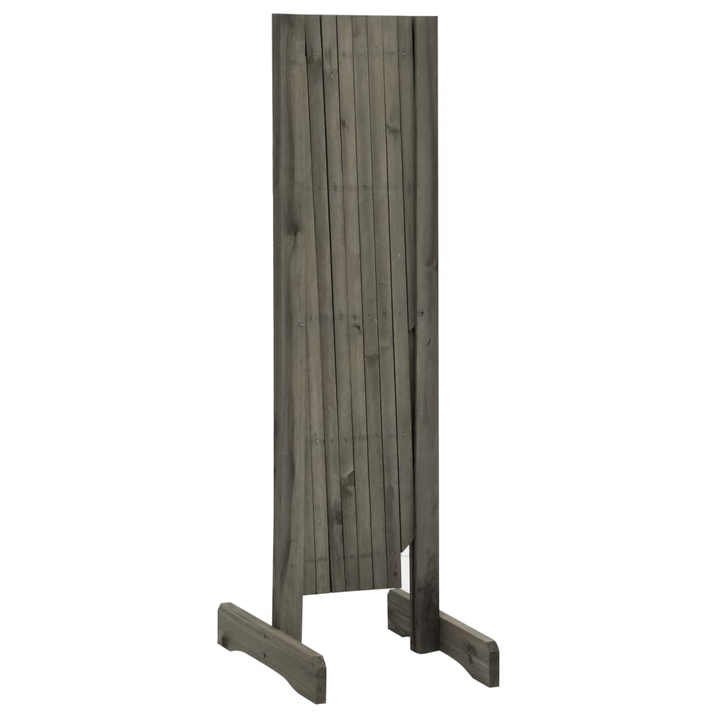 vidaXL Ogrodowy płot kratkowy, szary, 150x80 cm, lite drewno jodłowe