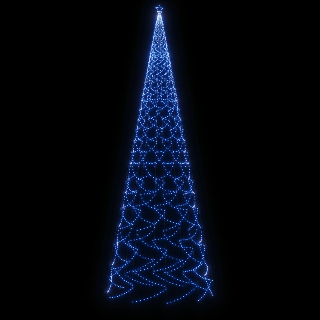 vidaXL Choinka z kołkiem gruntowym, 3000 niebieskich LED, 800 cm