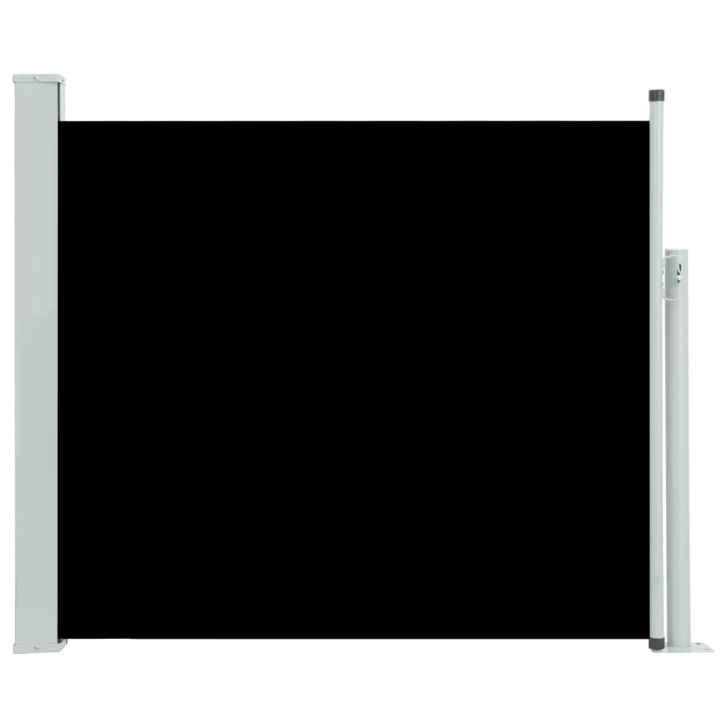 vidaXL Wysuwana markiza boczna na taras, 100 x 300 cm, czarna