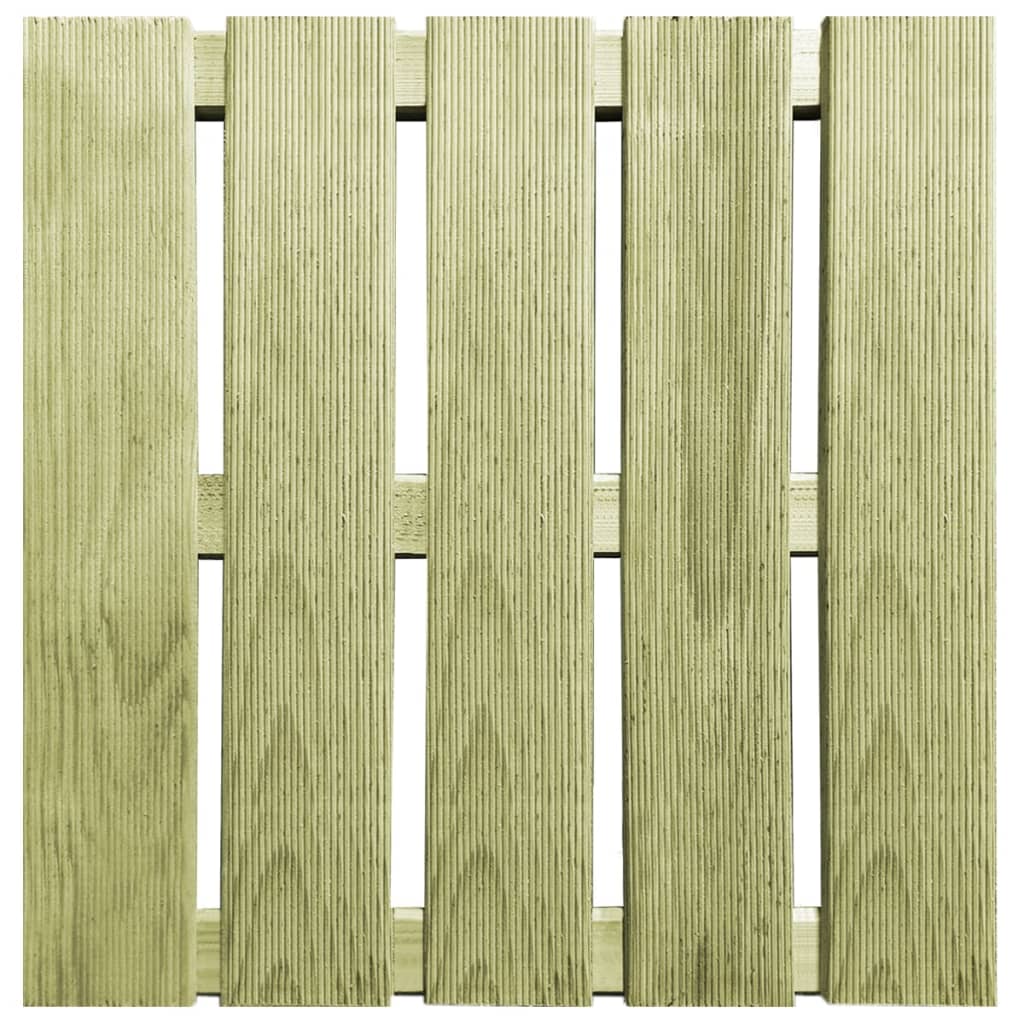 vidaXL Płytki tarasowe, 12 szt., 50 x 50 cm, drewno, zielone