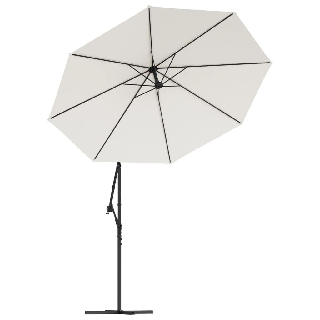 vidaXL Zamienne pokrycie parasola ogrodowego, piaskowa biel, 300 cm
