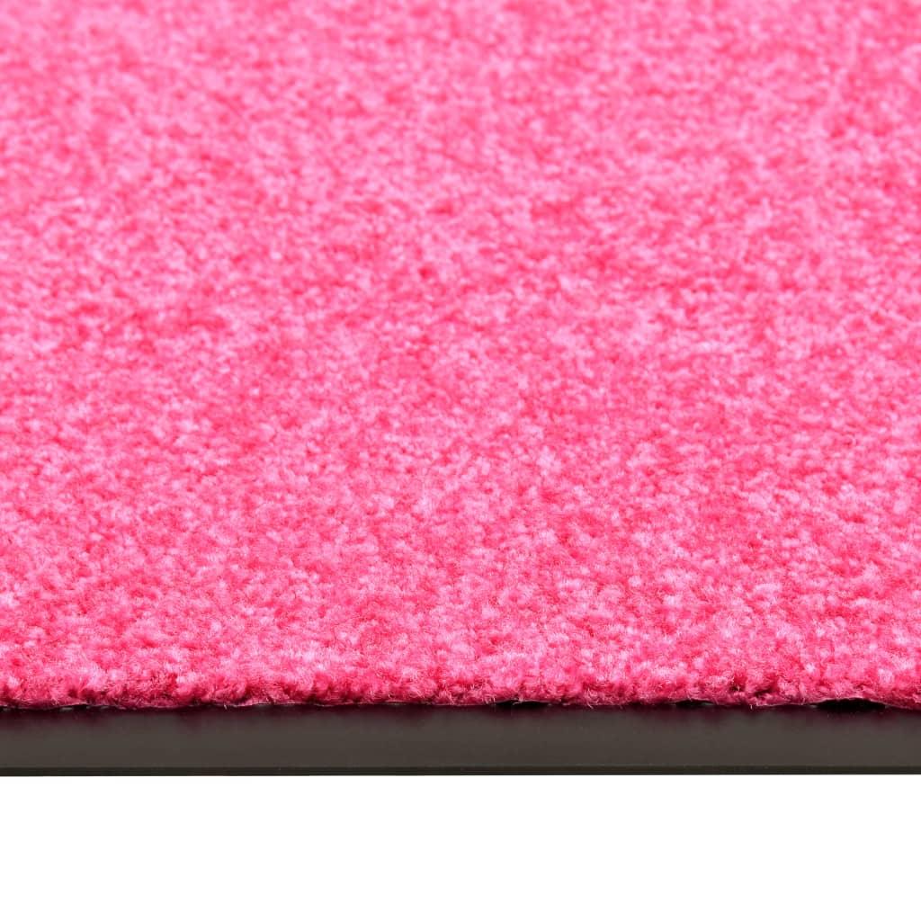 vidaXL Wycieraczka z możliwością prania, różowa, 90 x 120 cm