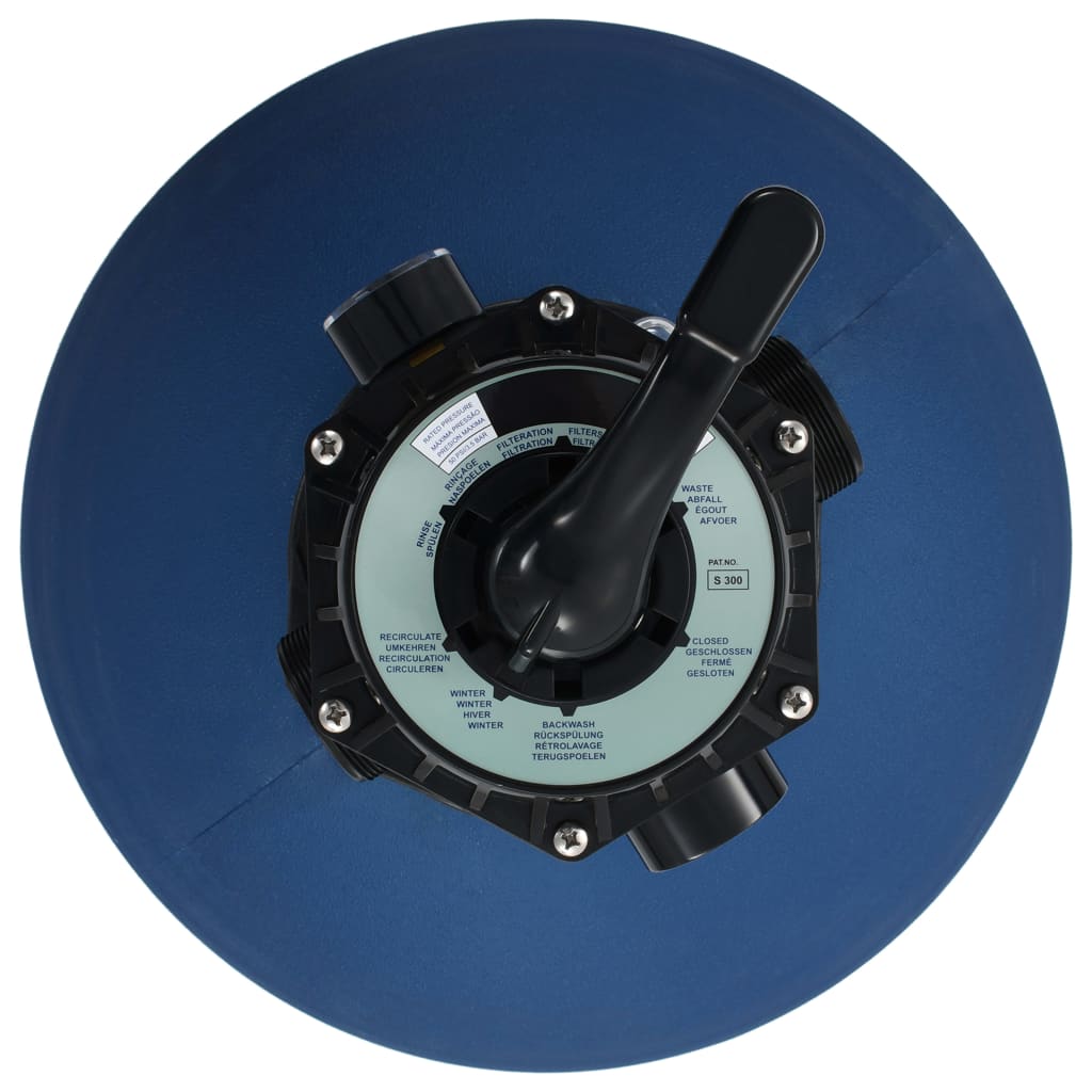 vidaXL Piaskowy filtr basenowy z zaworem 6 drożnym, niebieski, 660 mm