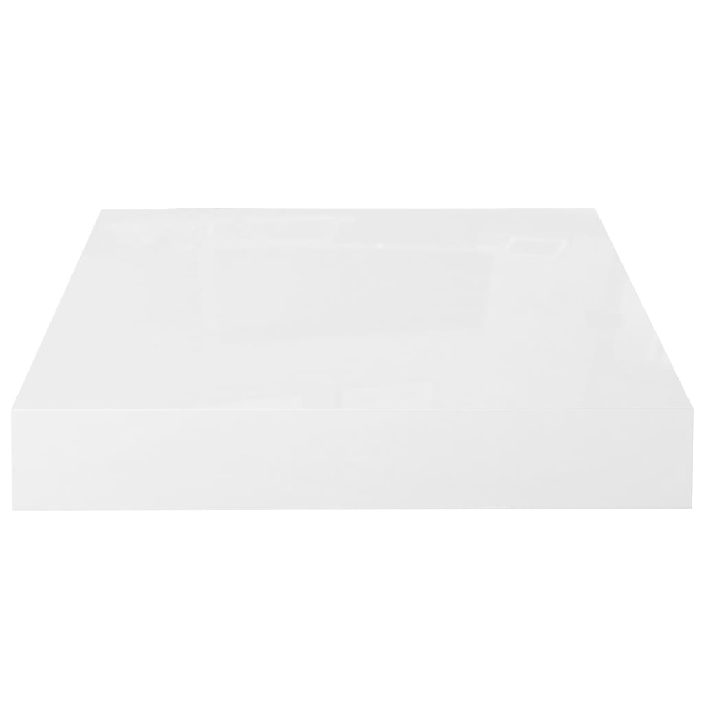 vidaXL Półka ścienna, biała, wysoki połysk, 23x23,5x3,8 cm, MDF