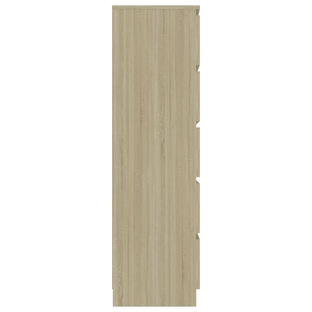 vidaXL Komoda, dąb sonoma, 60x35x121 cm, materiał drewnopochodny
