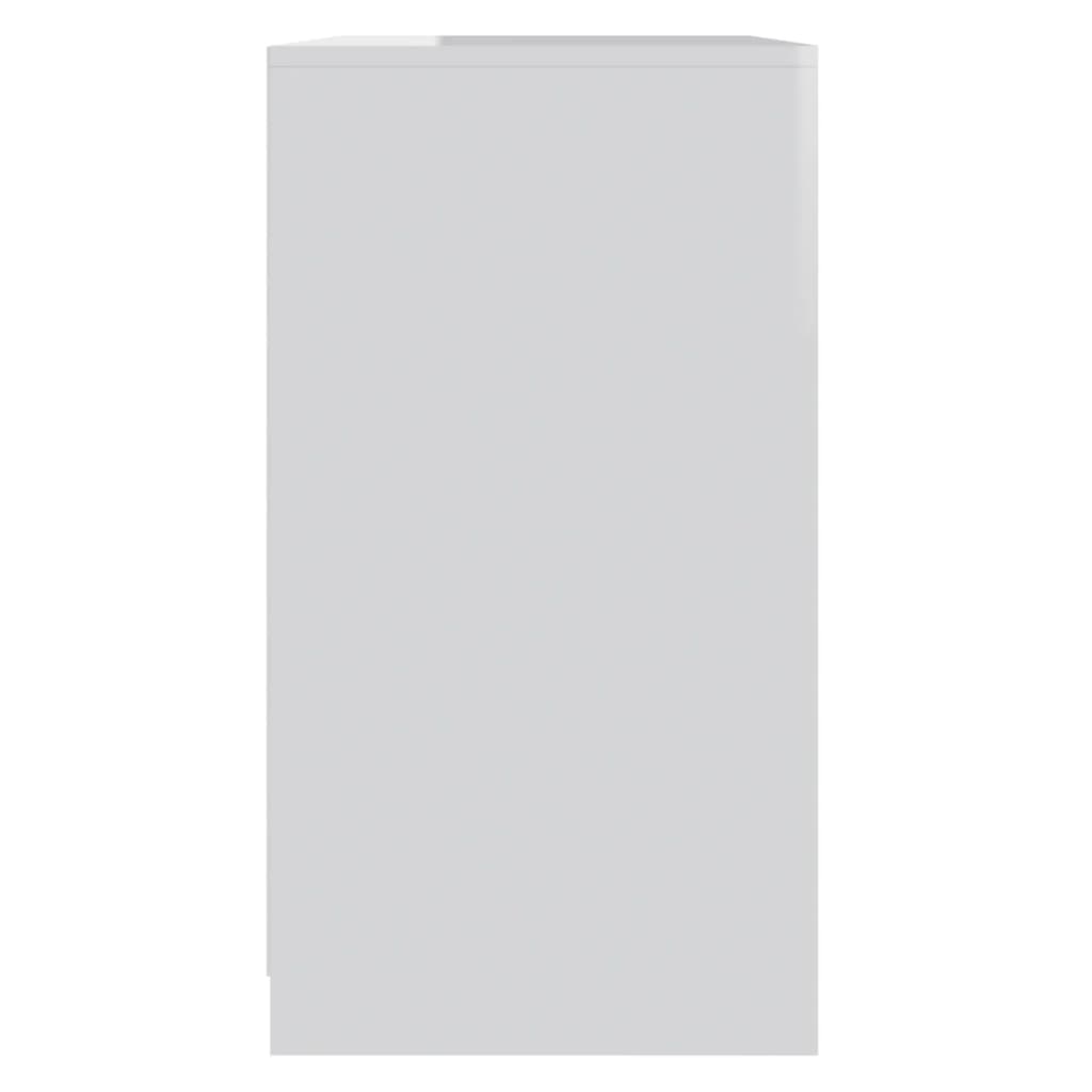 vidaXL Szafka, wysoki połysk, biała, 70x40,5x75 cm, płyta wiórowa