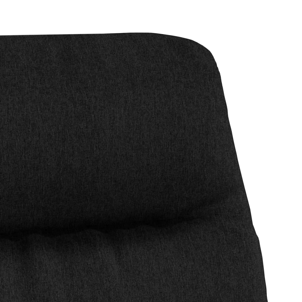 vidaXL Fotel wypoczynkowy, czarny, obity tkaniną