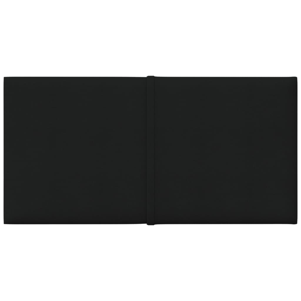 vidaXL Panele ścienne, 12 szt., czarne, 30x15 cm, tkanina, 0,54 m²