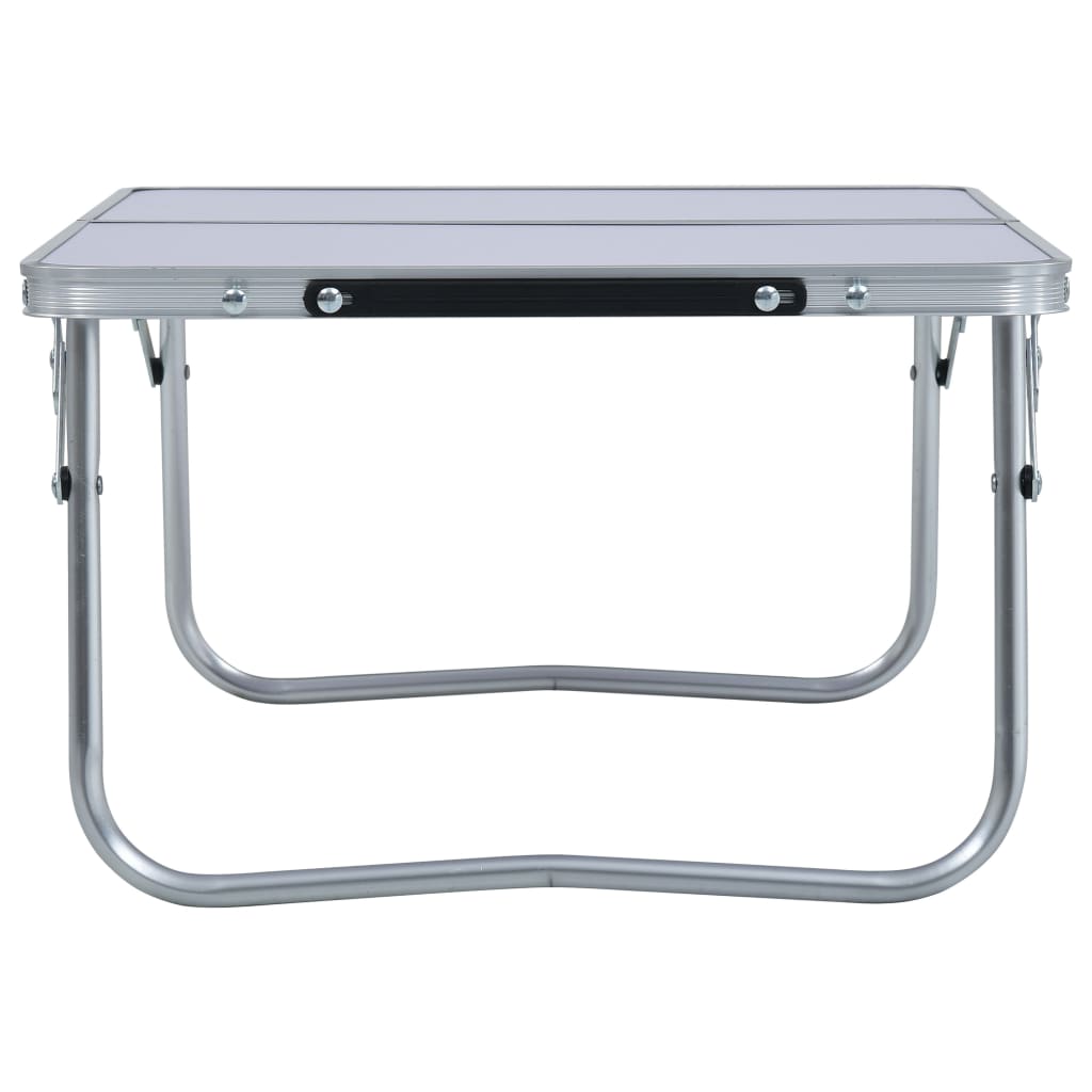 vidaXL Składany stolik turystyczny, biały, aluminiowy, 60x40 cm