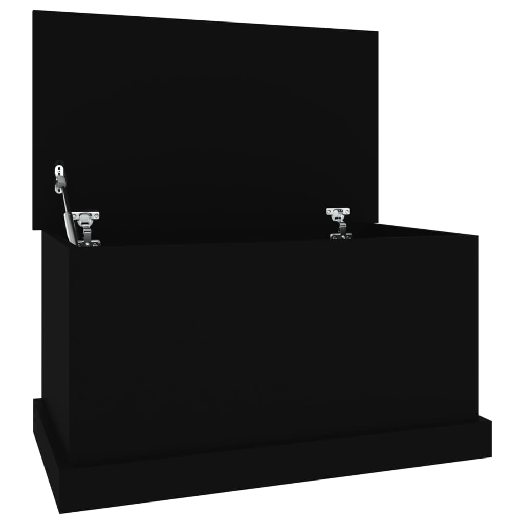 vidaXL Skrzynia, czarna, 70x40x38 cm, materiał drewnopochodny