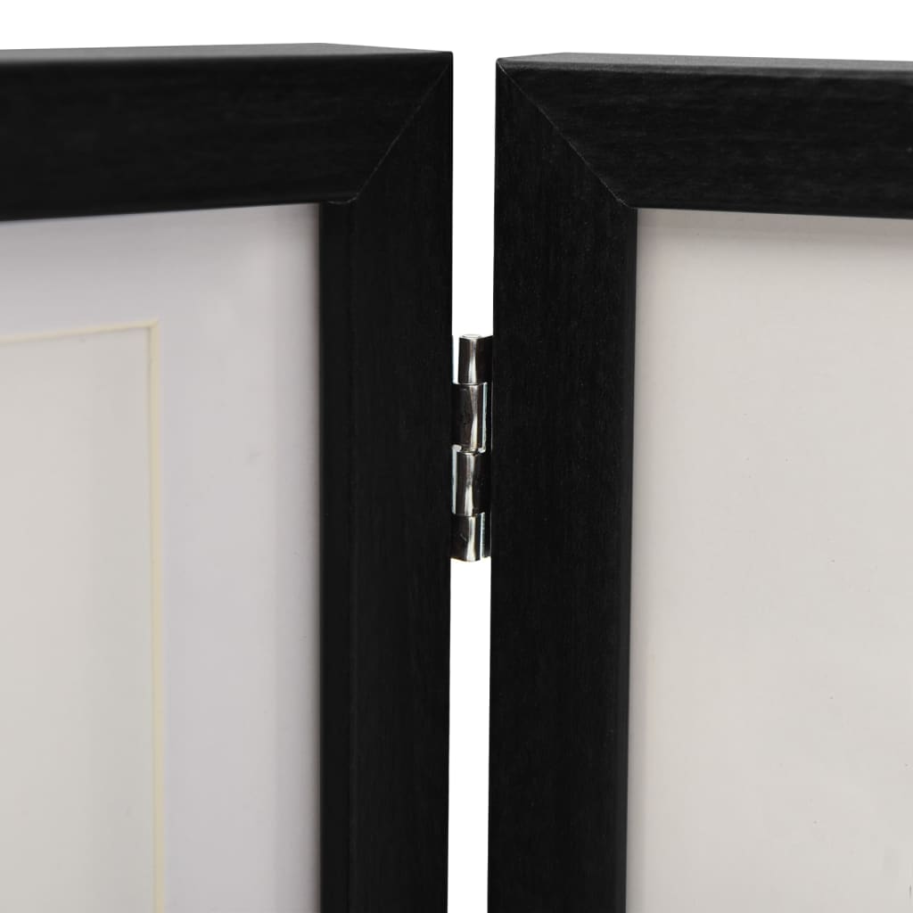 vidaXL Trójdzielna ramka na zdjęcia, czarna, 22x15 cm + 2 x (10x15 cm)