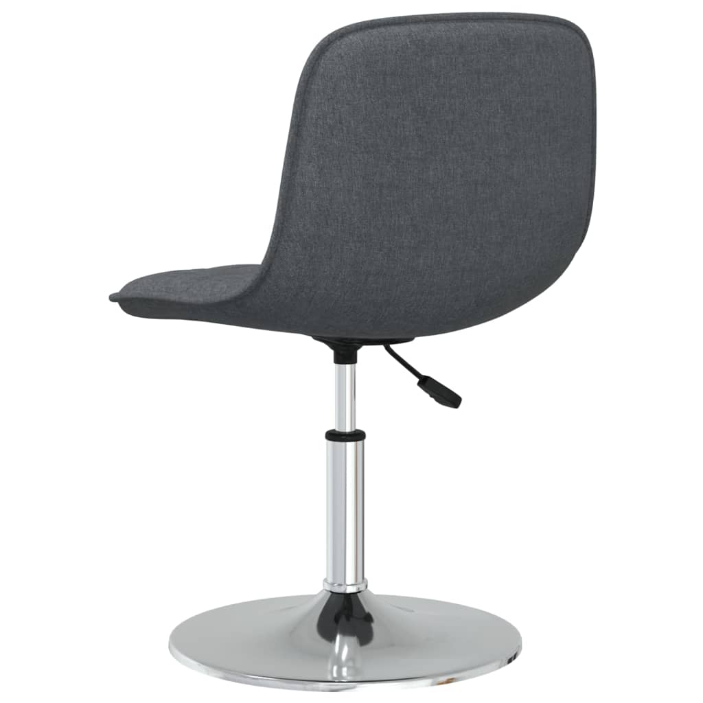 vidaXL Obrotowe krzesła stołowe, 2 szt., ciemnoszare, obite tkaniną