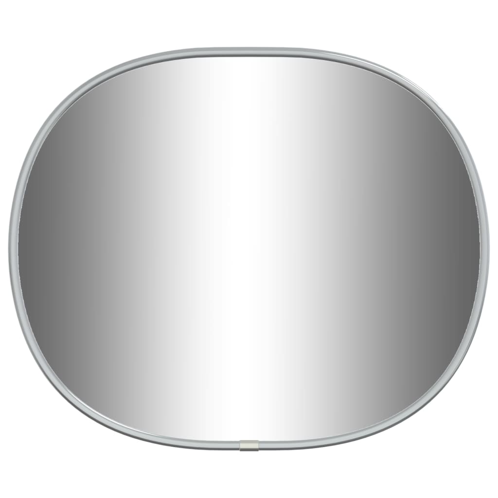 vidaXL Lustro ścienne, srebrne, 30x25 cm