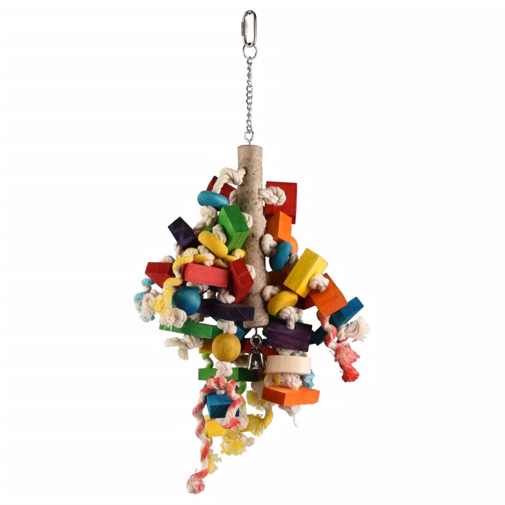 FLAMINGO Tęczowa zabawka dla ptaków Che, wisząca, wielokolorowa, 50 cm