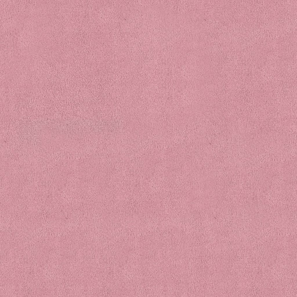vidaXL Ławka, różowa, 110x45x60 cm, tapicerowana aksamitem