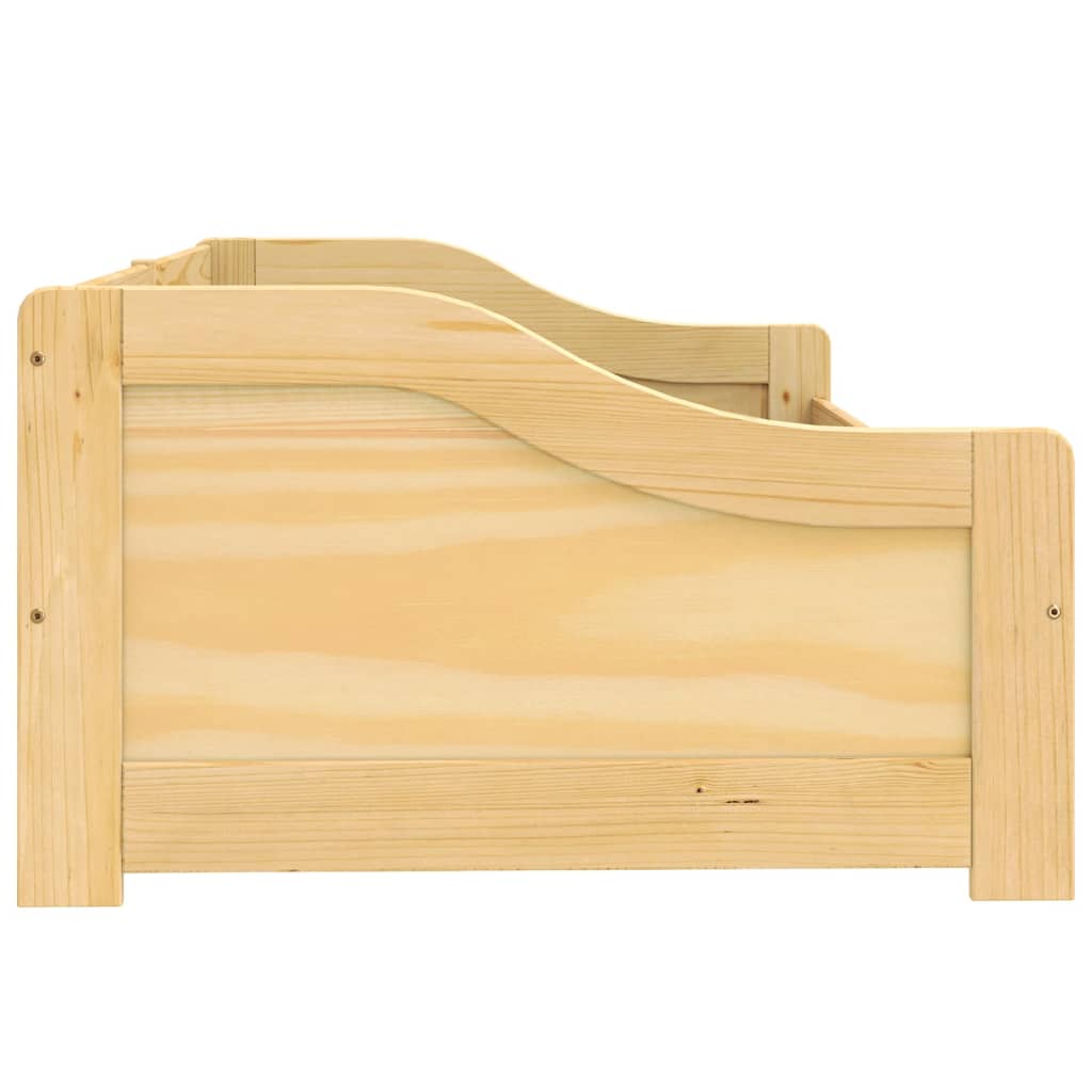 vidaXL Łóżko dzienne z 2 szufladami, 90x200 cm, drewno sosnowe, IRUN