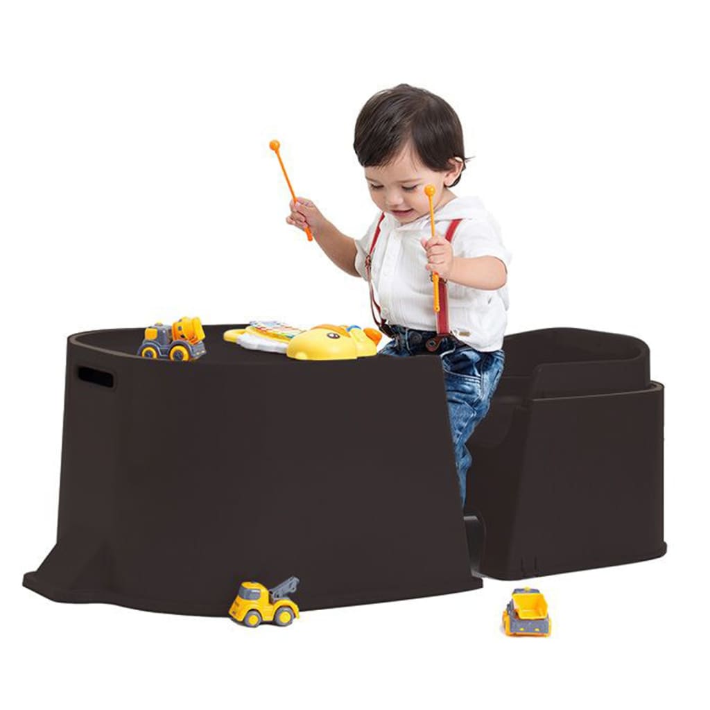 DERYAN Wysokie krzesełko dla dzieci Quuby 5-w-1, czarne