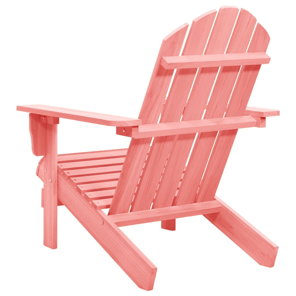 vidaXL Krzesło ogrodowe Adirondack, lite drewno jodłowe, różowe