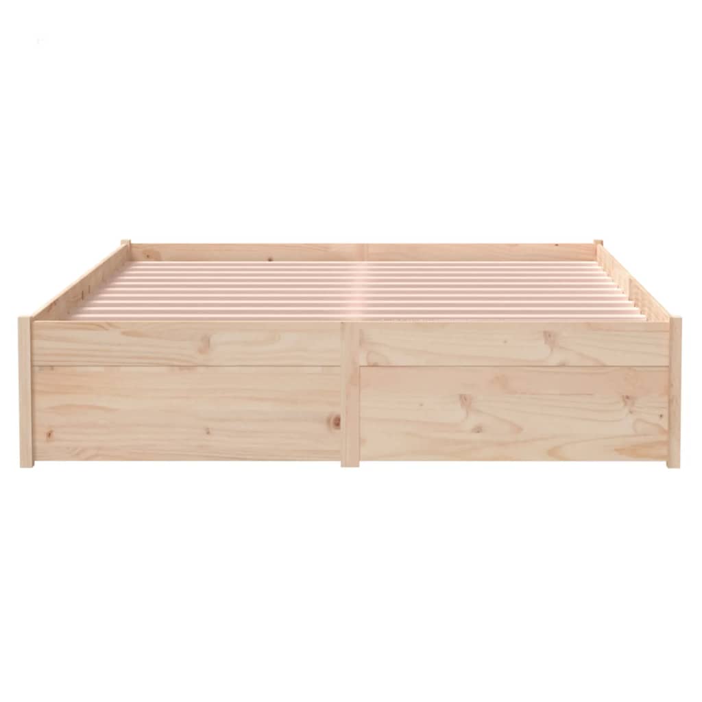 vidaXL Rama łóżka, lite drewno, 120 x 200 cm